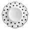 Smarty Had A Party 10.25" White with Black Dots Round Blossom Disposable Plastic Dinner Plates (120 Plates), 120PK 980-B-CASE - alternate 8